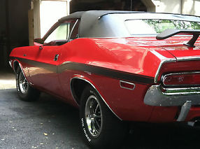 Mint 1970 Challenger Convertible R/T Clone, New Restoration, Red/Red/Black Top image 5