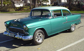 1955 Chevy Bel Air 2 Door Post Car Sea Mist Green Fresh Restoration