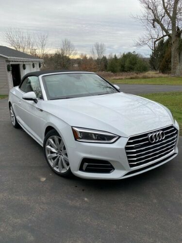 2018 Audi A5 Convertible, low miles, in beautiful shape, white with black roof