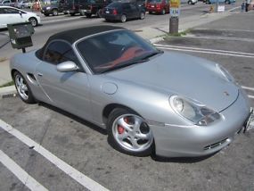 Porsche Boxster S type Meridian Silver w/ red leather interior image 5