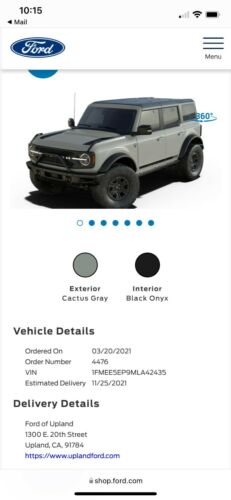 Pick up your new first edition bronco at the dealership 11/25 image 8