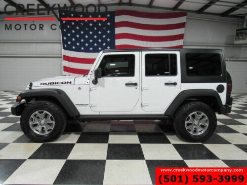 2016 Jeep Wrangler Unlimited Rubicon Hard Rock 4x4 White Nav Leather New Tires image 4