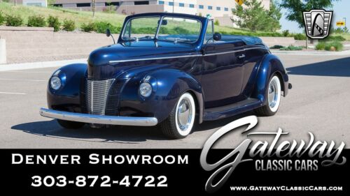 Blue 1940 Ford Deluxe Convertible 350 CID V8 3 Speed Automatic Available Now!