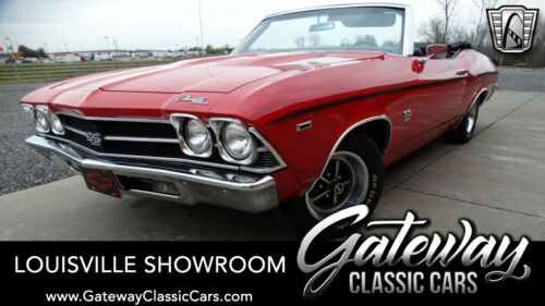Red 1969 Chevrolet Chevelle Convertible 396 CID V8 FI 3 Speed Automatic Availabl