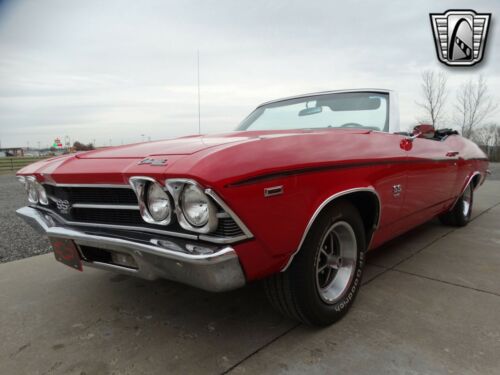 Red 1969 Chevrolet Chevelle Convertible 396 CID V8 FI 3 Speed Automatic Availabl image 3