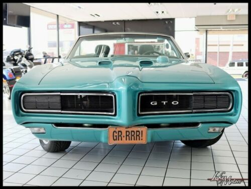 1968 Pontiac GTO Convertible 20150 Miles Teal Blue ConvertibleAutomatic image 6