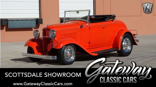 Hugger Orange 1932 Ford Roadster Steel Body, Rumble Seat 350 CID V8 4 Speed Auto