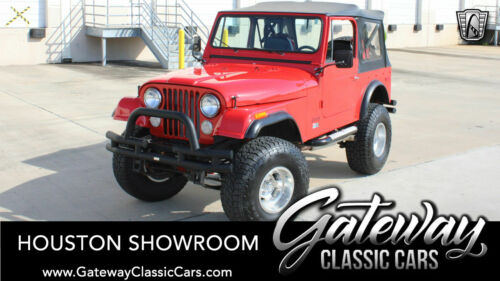 Red 1976 Jeep CJ7 Low Miles 304 CID V-8 3 Speed Automatic Available Now!