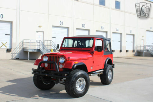 Red 1976 Jeep CJ7 Low Miles 304 CID V-8 3 Speed Automatic Available Now! image 2