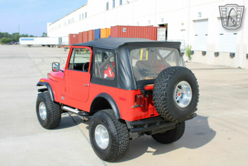 Red 1976 Jeep CJ7 Low Miles 304 CID V-8 3 Speed Automatic Available Now! image 4