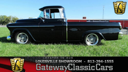 Black 1955 Chevrolet Cameo Truck 350 CID V8 Automatic Available Now!