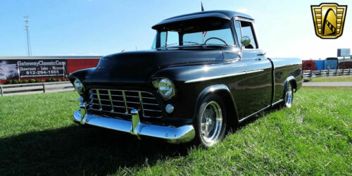 Black 1955 Chevrolet Cameo Truck 350 CID V8 Automatic Available Now! image 2