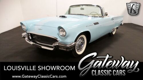 Blue 1957 Ford Thunderbird Convertible 312 CID V8 3 Speed Automatic Available No