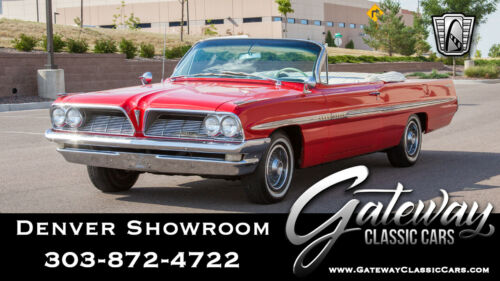 Red 1961 Pontiac Bonneville Convertible 389 CID V8 3 Speed Automatic Available N