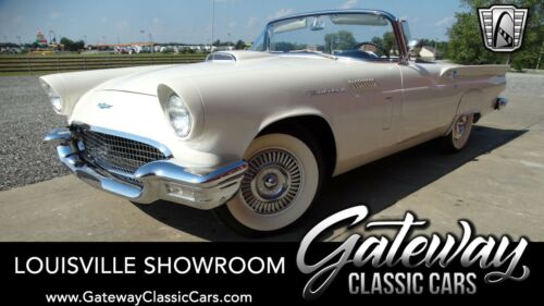 White 1957 Ford Thunderbird Convertible 312 CID V8 3 Speed Automatic Available N