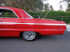 1964 Chevy Impala Super Sport SS Classic hobbiest Red black interior Sweet! L@@K image 4