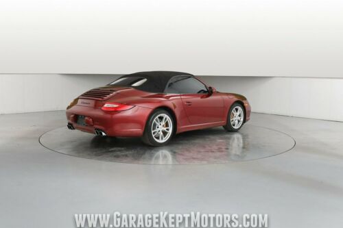 2009 Porsche 911 Carrera Burgundy Red Metallic Convertible Flat 6 Cylinder Engin image 3