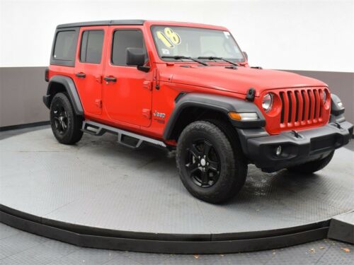 2018 Jeep Wrangler Unlimited Sport 36,212 Miles Firecracker Red Clearcoat 4D Spo image 3