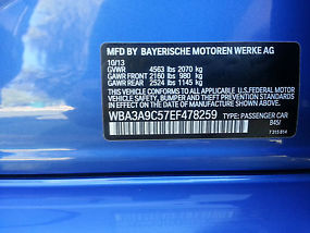 2014 BMW 335i Estoril Blue/Black leather M sport Automatic Sedan 3k miles! image 7