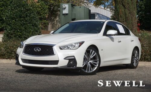 2019  Q50, Majestic White with 27023 Miles available now!