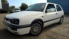 Volkswagon Golf VR6 Mk3 1995 White, Black Leather Interior with white piping