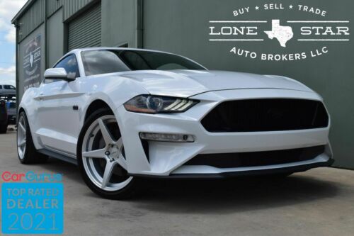 2019  Mustang GT Premium 4976 Miles Ox White Coupe 8 Manual