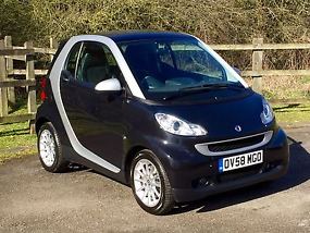 2008 SMART FORTWO PASSION 84 AUTO SILVER BLACK TURBO CAR FOR TWO