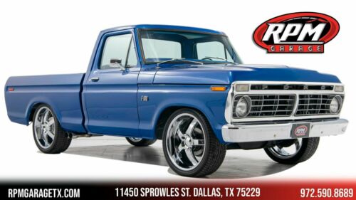 1974  F100 Custom Pick Up 97789 Miles Blue Pickup Truck 8 Automatic