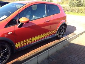ABARTH GRANDE PUNTO, RED WITH CUSTOME STRIPES, UPGRADED BRAKES SPORTS HATCHBACK
