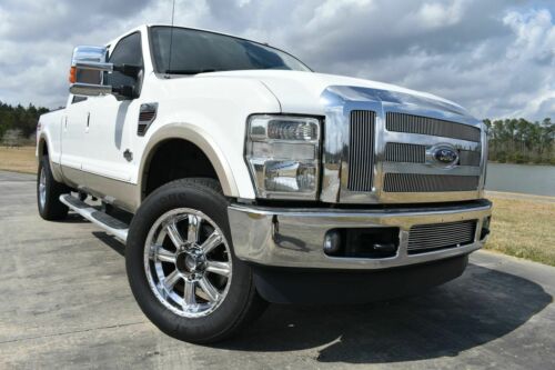 2008  F250SD King Ranch 274661 Miles White Pickup Truck 8 Automatic