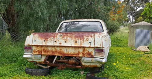 CHEAP NO RESERVE HD Holden Farm Ute GREAT Patina for Man Cave or Garden Art image 3