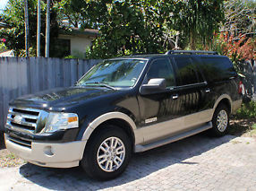 2008 Ford Expedition 5 4l El Eddie Bauer Edition Black With Tan Leather Interior