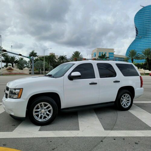 2010 Chevrolet Tahoe + 3rd Row Loaded Leather Interior SUV White RWD