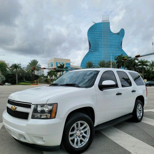 2010 Chevrolet Tahoe + 3rd Row Loaded Leather Interior SUV White RWD image 3