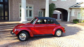 1973 Volkswagen Beetle red convertible excellent condition inside and out