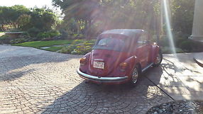 1973 Volkswagen Beetle red convertible excellent condition inside and out image 1