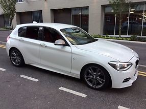 2013 BMW M135I AUTO WHITE 5 DOOR WITH RED LEATHER, 15,000 MILES