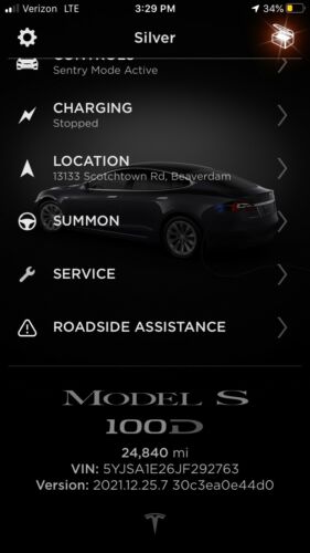 2018 Tesla Model S 100D w/Power Roof