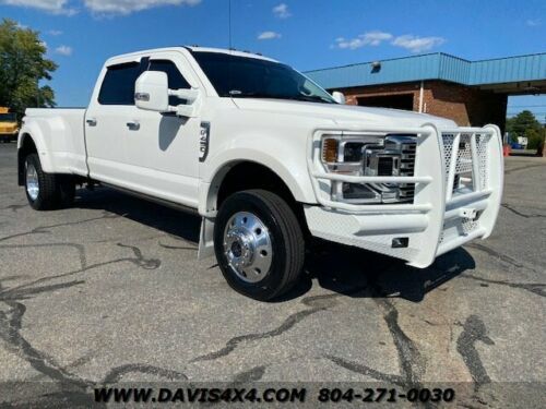 2020 Ford F-450 Super Duty Limited 4x 4 Diesel Dually Pickup 85531 Miles White image 2