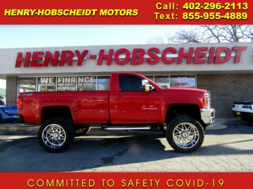 Red 2016 Chevrolet Silverado 2500HD Reg Cab 4WD Lifted Only 3,900 Miles-1 Owner