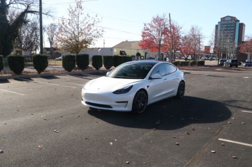 2021 Tesla Model 3 Long Range 1765 Miles White 4dr Car Electric Motor Automatic image 1