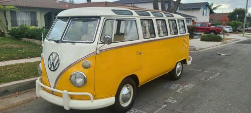 1963  vw bus 23 windows type 2 Van Orange RWD Manual
