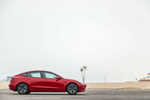 2021 Tesla Model 3 Sedan Red RWD Automatic image 2