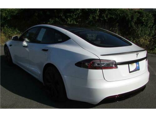 2021 Tesla Model S Plaid 522 Miles Pearl White 1020HP image 4