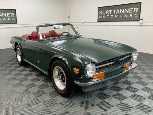 1971  TR6. LAUREL GREEN WITH MATADOR RED TRIM AND TOP BOOT. 87,163 MILES.